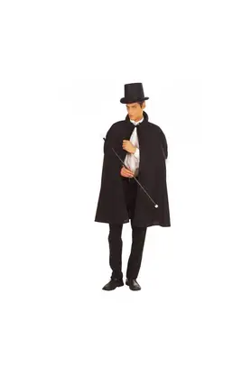 Evi̇mdeyokyok Si̇yah Si̇hi̇rbaz Peleri̇ni̇ 120 Cm Ve Si̇hi̇rbaz Şapkası 12 Cm Yeti̇şki̇n Boy