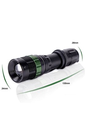 evimdeyokyok Zoomlu Oto Şarjlı EL Feneri Watton Wt-012 TdrTR
