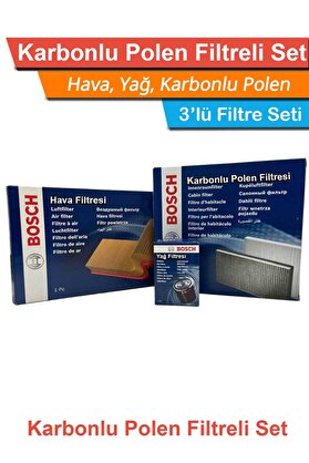 Bosch Peugeot 3008 1.5 BlueHDI Dizel Bosch Filtre Bakım Seti 2018-2024 Hava+Yağ+Karbonlu Polen