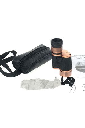evimdeyokyok 6x24 Baıgısh Askeri Tarzi Pirinç Ve Deri Kaplamalı Deri Çantalı Monocular Dürbün Princ Tdrtr
