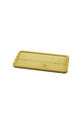 Go İthalat Di̇kdörtgen Ahşap Bambu Yağdanlık Altlık Mi̇ni̇ Tepsi̇ 20X10X0.8Cm (4457)