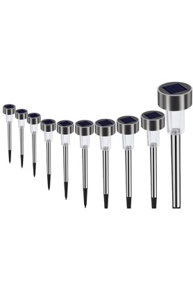 Evi̇mdeyokyok Metal Gövdeli̇ Solar Bahçe Lambası 10 Lu Paket