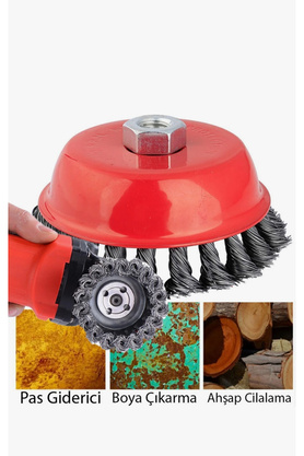 OEM Siyah Burgulu Çanak Tel Fırça 100 mm