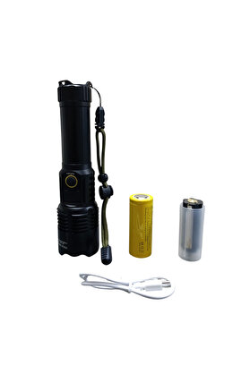 evimdeyokyok 1500 Lümen TG Led 2800 mAH Zoom Özellikli Şarj Edilebilir El Feneri SK3300