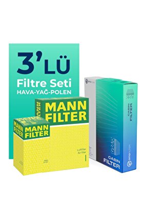 Mann-Fi̇lter Mann Audi̇ A1 1.4 Tfsi̇ Fi̇ltre Bakım Seti̇ (2011-2015) 3 Lü