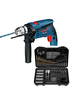 Bosch Gsb 13 Re 600 W Darbeli Matkap + 103 Parça Matkap Ucu Vidalama Ucu Lokma Ucu Seti