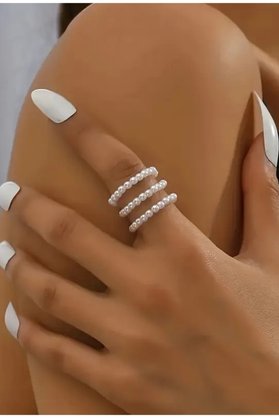 MiniMall Esnek Misina Ipli Incili Eklem Yüzük YUZ001