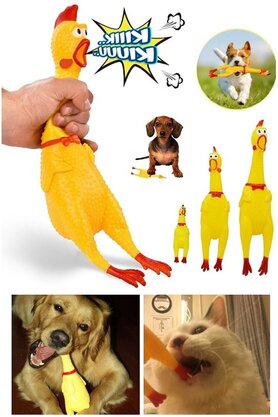 Ethab Ticaret Glbl-Tstil4136 Ses Çıkaran Tavuk Kedi Köpek Oyuncağı 30 Cm.