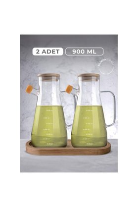 Ethab Ticaret Glbl-Tstil4136 Standlı 2 Li Cam Yağdanlık