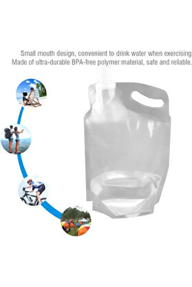 Ethab Ticaret Glbl-Tstil4136 Plastik Kapaklı Su Torbası 1 Litre