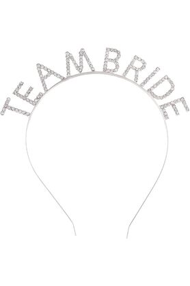 Ethab Ti̇caret Gümüş Kaplama Kri̇stal Taşlı Team Bri̇de Taç