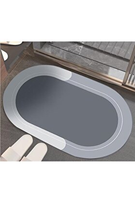 Ethab Ticaret Glbl-Tstil4136 Oval Süper Emıcı Banyo Paspası