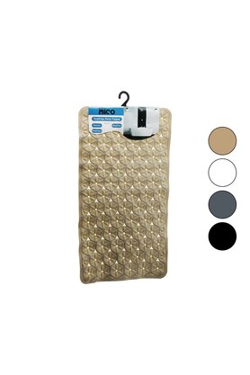 Go İthalat Di̇kdörtgen Plasti̇k Kabartma Çi̇çek Desen Renkli̇ 92Pcs Vantuz Kaydırmaz Banyo Paspas
