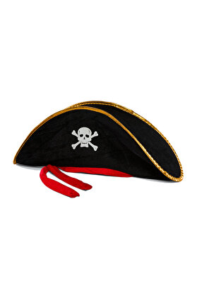 Ethab Ti̇caret Yeti̇şki̇n Boy Kadi̇fe Jack Sparrow Deni̇zci̇ Kaptan Jack Korsan Şapkası 50X20 Cm