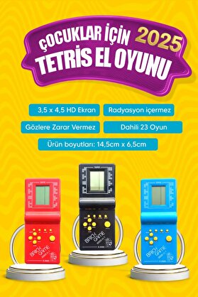 Biotech Tetris Nostaljik Oyuncak Atari Pilli Mia Tetris El Atarisi Unutulmayan Tetris Oyun Karışık Renk