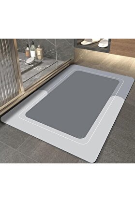 Ethab Ticaret Glbl-Tstil4136 Dıkdörtgen Süper Emıcı Banyo Paspası