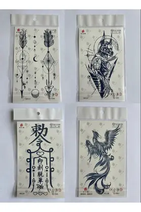 Ai̇rbrush Tattoo Ok Anka 3 Hafta Kalıcı 4 Adet Yarı Kalıcı Geçi̇ci̇ Dövme Seti̇