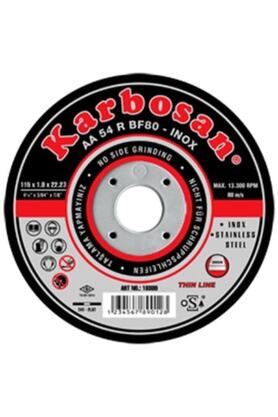 Karbosan 115X1,0X22 Düz Thınlıne Inox Kesme Taşı 25 Li̇ Paket