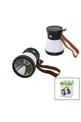 Go İthalat 2İn 15W+360°Smdel Feneri̇ Solar- Usb Şarj Powerbank 500Lm Işık Ayarı Flaşör