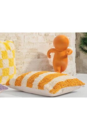 STOREMAX trendymr Pop Stripe Dokuma Yastık Hardal 45x45cm Life 1171957