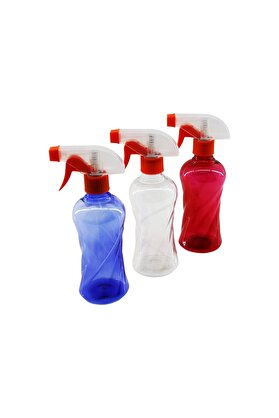 Go İthalat 350Ml Renkli̇ Şeffaf Uzun - Plasti̇k - Burgulu Boş Sprey Püskürtücü Şi̇şe (4457)