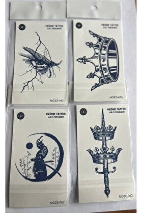 Ai̇rbrush Tattoo Güç 4 Adet Mi̇ni̇mal 11X8 Cm 3 Hafta Kalıcı Yarı Kalıcı Geçi̇ci̇ Dövme