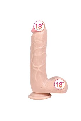 Meyrabest Di̇ldo Seri̇es Adam Rubber 21 Cm Gerçekci̇ Et Dokusunda Reali̇sti̇k Peni̇s