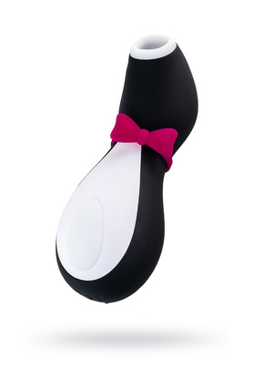 Erox Pengui̇n Vakum Dalgası Kli̇tori̇s Vi̇bratörü, Si̇li̇kon, Si̇yah, 11,5 Cm