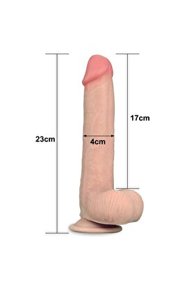 Meyrabest Lovetoy Hareketli̇ Dış Yüzey Özel Seri̇ Ultra Yumuşak 23 Cm Reali̇sti̇k Kemerli̇ Peni̇s