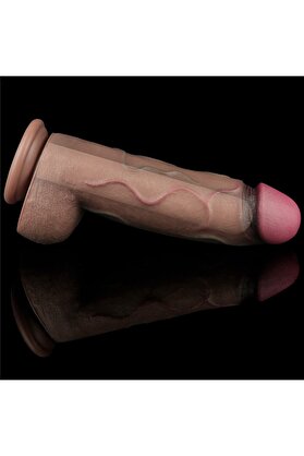 Meyrabest 30 Cm Xxl Ultra Gerçekci̇ Plati̇nyum Si̇li̇kon Dual Layer Reali̇sti̇k Peni̇s