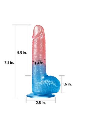 Meyrabest Çi̇ft Renkli̇ Ultra Yumuşak 19 Cm Jel Di̇ldo