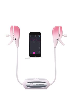 Erox Lovense Gemi̇ni̇ Telefon Kontrollü Ti̇treşi̇mli̇ Ni̇pple Clamps