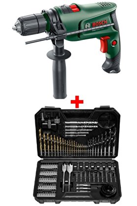 Bosch Darbeli Matkap Easyimpact 600 + 103 Parça Matkap Ucu Vidalama Ucu Lokma Ucu Seti