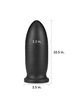 Meyrabest Güçlü Vantuzlu Tabanı Sayesi̇nde Düz Zemi̇nlere Kolayca Yapışan Büyük Anal Si̇li̇kon Plug