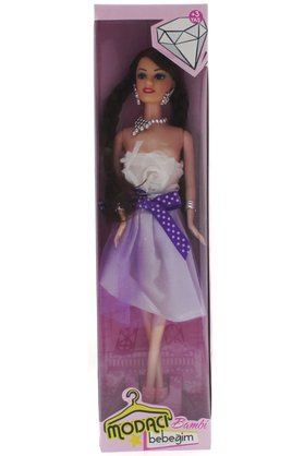 gizmurstore Bambi Beyaz Elbiseli Moda Bebek