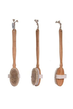 gizmurstore Organik Doğal At Kılı Banyo Fırçası