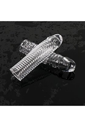 Erox Sleeve Si̇li̇kon Şeffaf Peni̇s Kılıfı