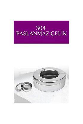 Toptan Bulurum Inox Çelik Küllük – 13cm x 4 cm | Modern, Hijyenik ve Dayanıklı Tasarım