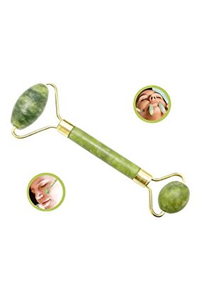 Ethab Ticaret Glbl-Tstil4136 Jade Roler 2 Li Yeşim Taşı Yüz Masaj Aleti
