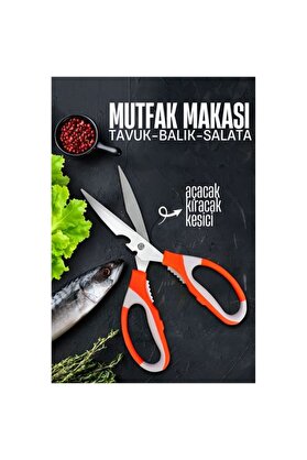 Toptan Bulurum Mutfak Makası Tavuk Kesme Makası Balık Temizleme Makası Salata Hazırlama Makası