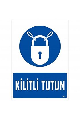 Toptan Bulurum Kilitli Tutun Uyarı Levhası 25x35 KOD601