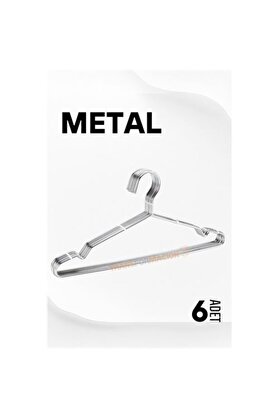 Toptan Bulurum Metal Elbise Askısı Ekonomik 6 Adet Askı Seti