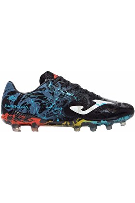 Joma Super Copa 2441 Negro Azul Fi̇rm Ground Fg Krampon - Si̇yah - 44