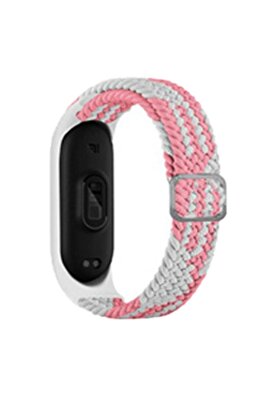CepteToptan Xiaomi Mi Band 4 Star Kordon - Pembe-Beyaz - DROPX7835-5122