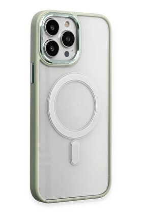 CepteToptan iPhone 15 Pro Kılıf Room Magneticsafe Silikon - Su Yeşili - DROPX9899-4002