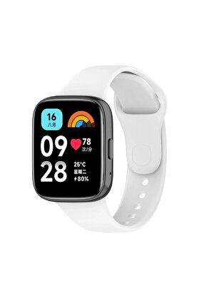 CepteToptan Xiaomi Redmi Watch 3 Active Klasik Kordon - Beyaz - DROPX7130-3941