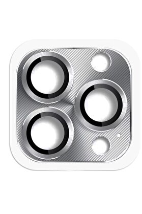 CepteToptan iPhone 16 Pro Max Pers Alüminyum Kamera Lens - Gri - DROPX8534-4031