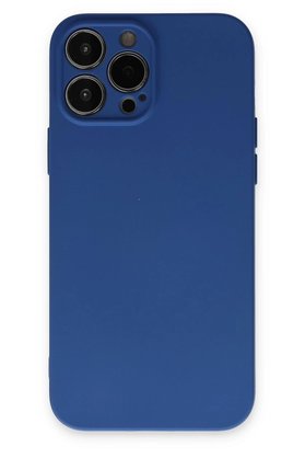 CepteToptan iPhone 13 Pro Max Kılıf Nano içi Kadife Silikon - Lacivert - DROPX8380-9266