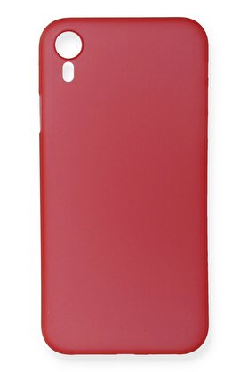 CepteToptan iPhone XR Kılıf PP Ultra İnce Kapak - Kırmızı - DROPX8902-1106