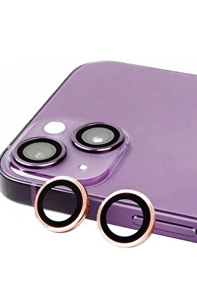 CepteToptan iPhone 15 Plus Raze Metal Kamera Lens - Pembe - DROPX5473-8437